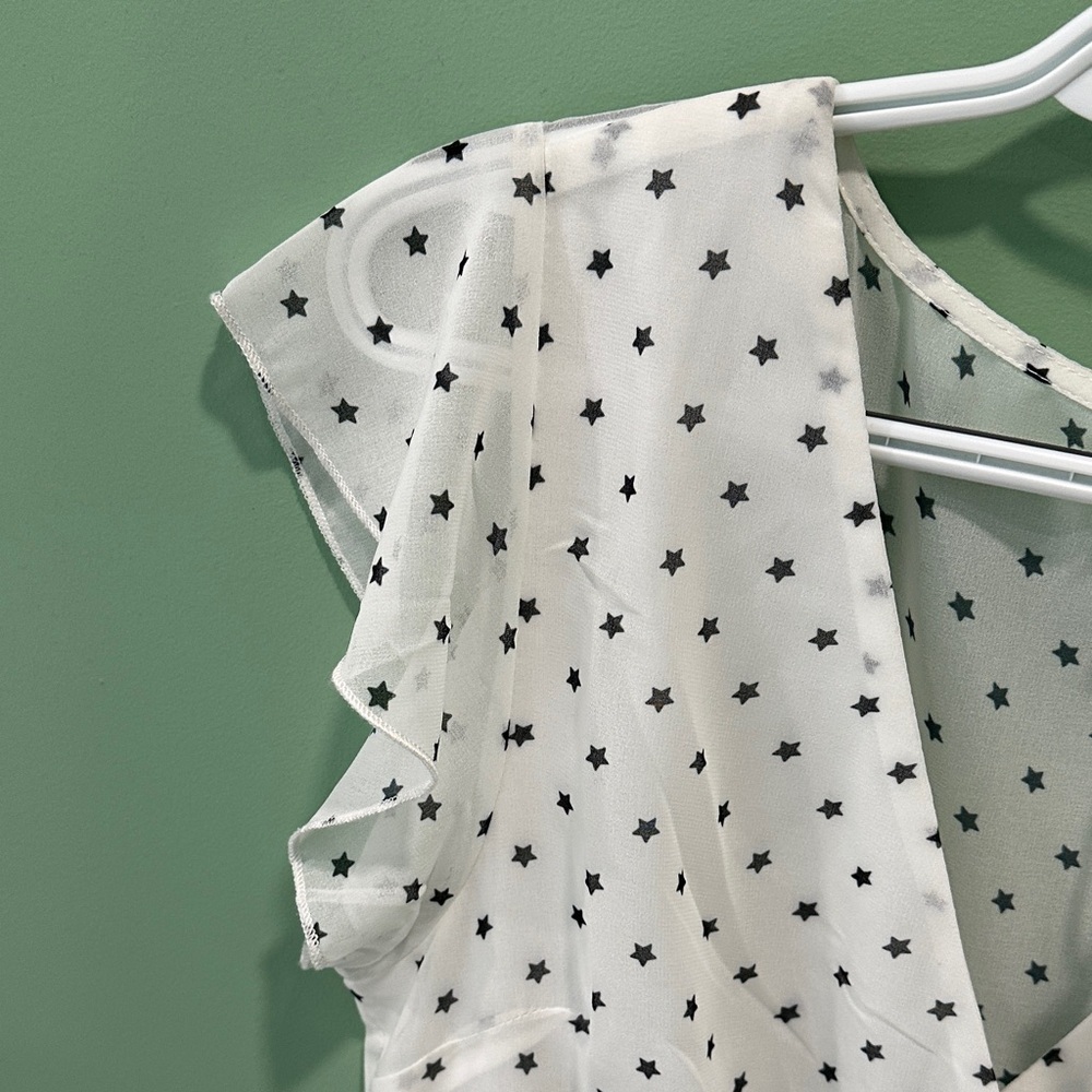 Hem & Thread White Dress with Black Dots - Picture 4 of 5